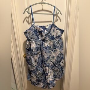 Floral Blue Women's Dress Summer Wedding Guest